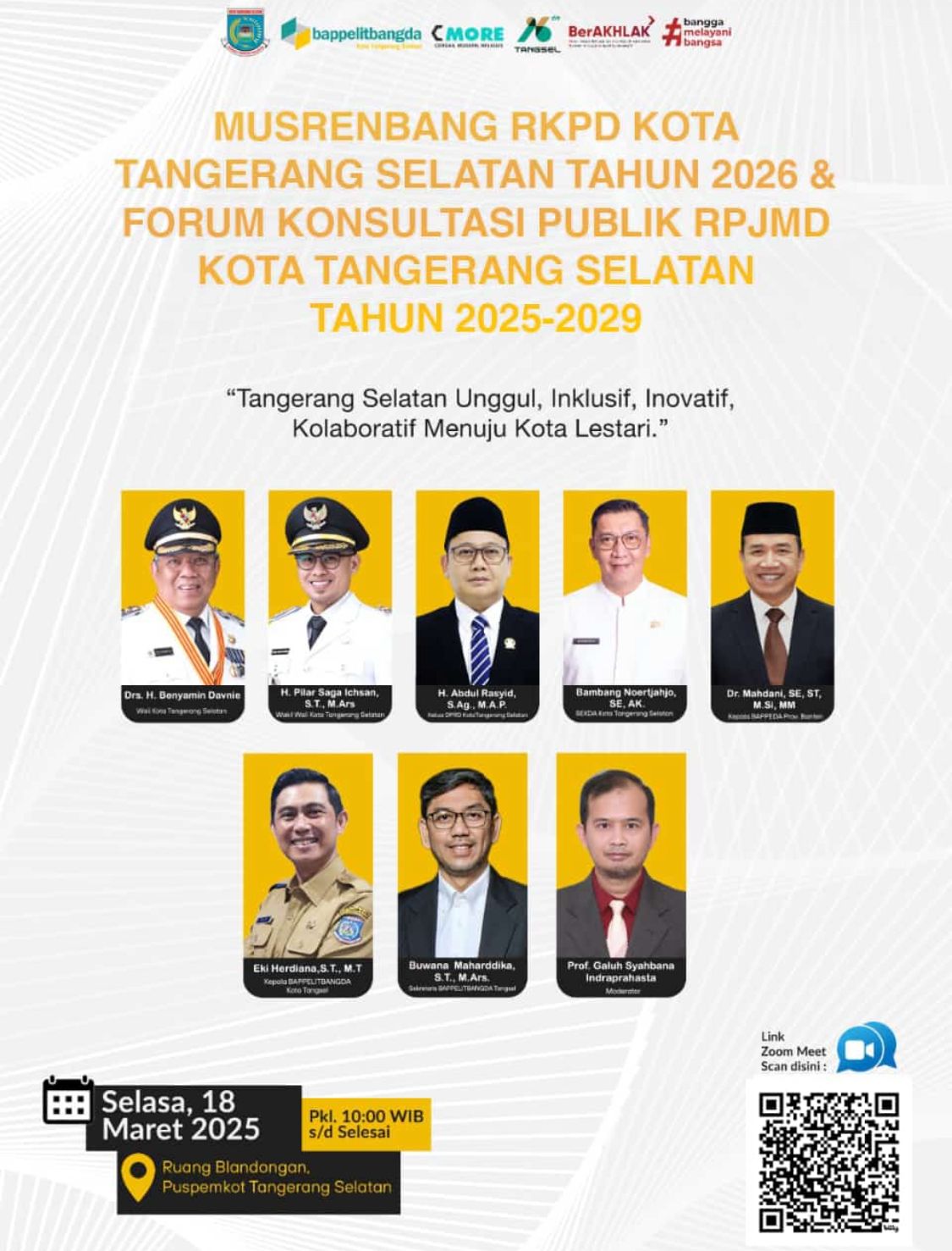 Musrenbang RKPD dan FKP RPJMD Tangsel 2025-2029.