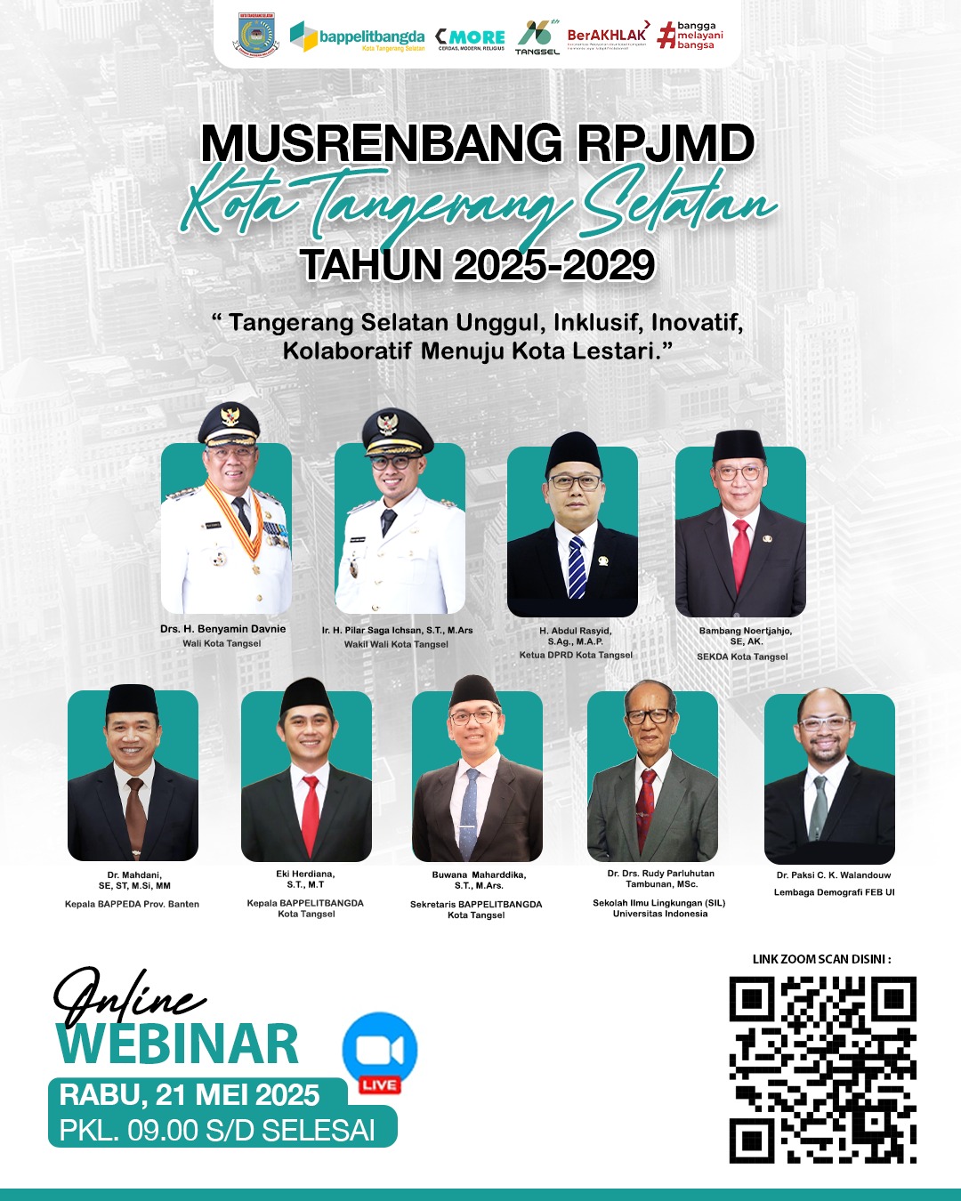JANGAN LEWATKAN !  Musrenbang RPJMD Kota Tangerang Selatan Tahun 2025 - 2029